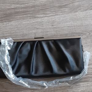 Satin clutch bag